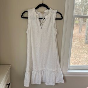 MICHAEL KORS white eyelet dress